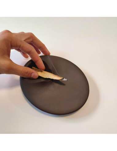 Juego de 2 Soportes de Incienso Cerámica LOULIQIGIFT Marrón