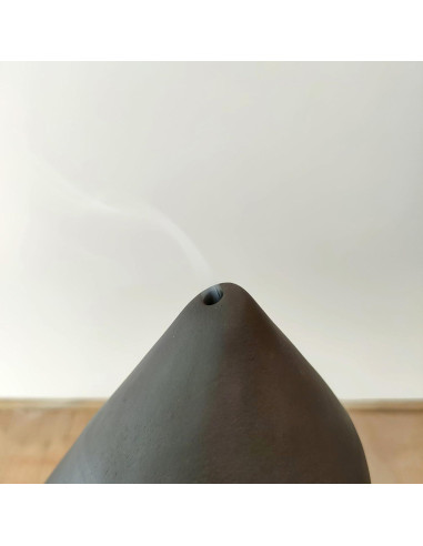 Juego de 2 Soportes de Incienso Cerámica LOULIQIGIFT Marrón