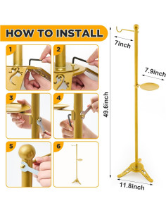 Soporte de Censores Cristianos Dorado 127 x 27 cm MorningRo 2