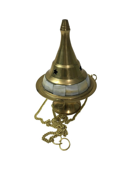 Censador Colgante de Latón Vrinda 10.16 cm Oro para Incienso