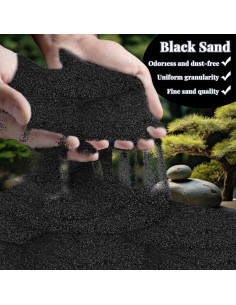 Arena Negra Fina Rainflow 425 g para Manualidades y Decoración 2