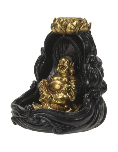Quemador de Incienso Retroceso Buda Dorado 10 cm Pacific Giftware