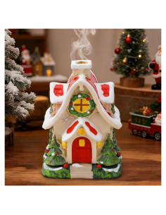 Horno de Incienso Beeplove Cabaña Navideña con 2 Conos