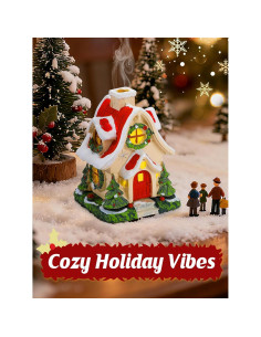 Horno de Incienso Beeplove Cabaña Navideña con 2 Conos 2