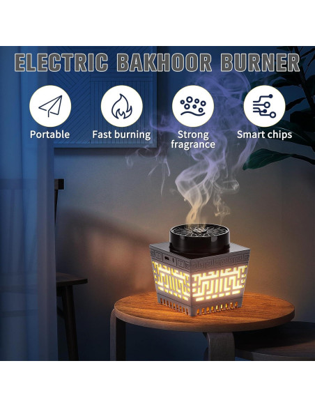 Horno de Incienso Eléctrico Telawah 2 en 1 con Altavoz Bluetooth