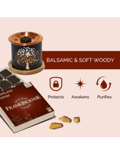 Bloques de Incienso Aromafume Frankincense 18 Piezas + Quemador 2