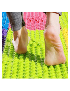 Alfombrilla de Acupresión YOBEYI para Masaje de Pies - Antideslizante 30x40.6 cm - 2 Piezas Verde