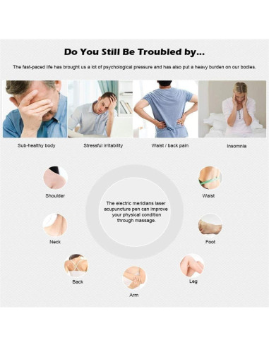 Bolígrafo de Acupuntura Electrónico MUXAN 3 en 1 Recargable
