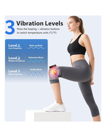 Masajeador de Rodilla Calentado Moacey HC-008 3 en 1 Ajustable