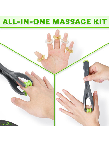 Juego de Masaje para Dedos y Manos EcoEarth - 7 Piezas