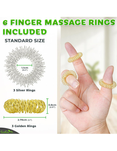 Juego de Masaje para Dedos y Manos EcoEarth - 7 Piezas