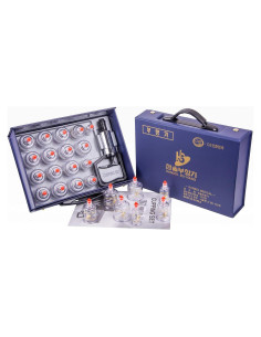 Conjunto de Ventosas de Terapia Hansol 19 Piezas con Bomba
