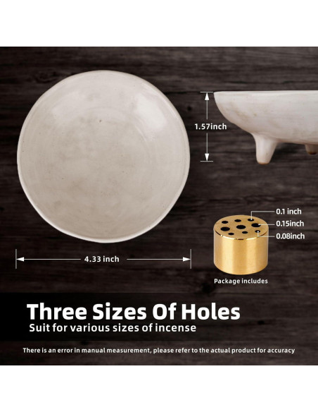 Soporte de Incienso Cerámica E-ROOM TREND 10.8 cm Blanco