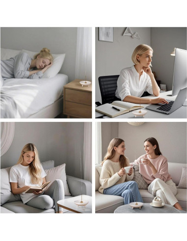 Soporte de Incienso Cerámica E-ROOM TREND 10.8 cm Blanco