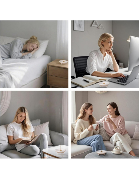 Soporte de Incienso Cerámica E-ROOM TREND 10.8 cm Blanco