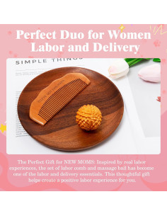 Juego de Bolas de Masaje y Peine de Parto FSYQUAST - Alivio Dolor 2