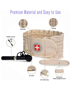 Cinturón de Descompresión Espinal JXFYLTT Talla Única 73.66-124.46 cm 2