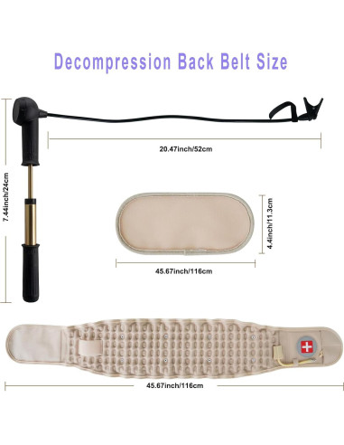 Cinturón de Descompresión Espinal JXFYLTT Talla Única 73.66-124.46 cm