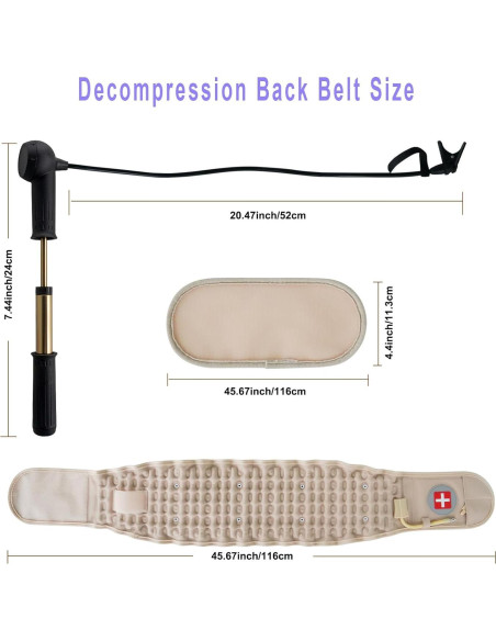 Cinturón de Descompresión Espinal JXFYLTT Talla Única 73.66-124.46 cm