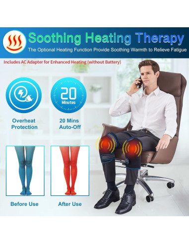 Masajeador de Rodilla Comrelax CO-1126 con Calor y Vibración