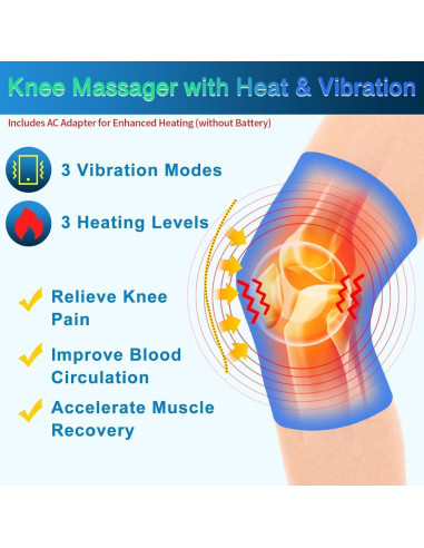 Masajeador de Rodilla Comrelax CO-1126 con Calor y Vibración