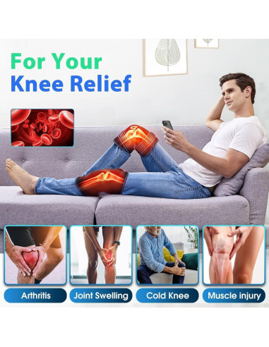 Masajeador de Rodilla Comrelax CO-1126 con Calor y Vibración