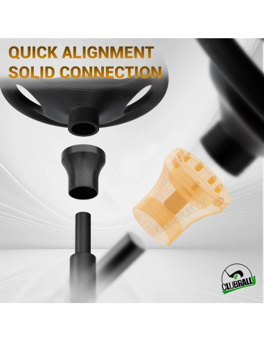 Adaptador de Volante Golf EZGO TXT RXV CLUBRALLY - Negro