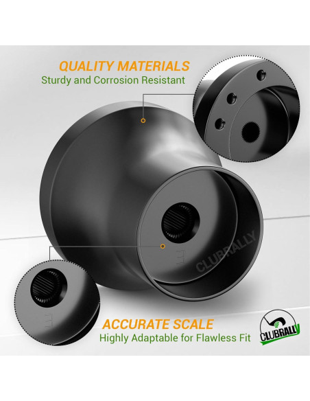 Adaptador de Volante Golf EZGO TXT RXV CLUBRALLY - Negro