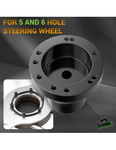 Adaptador de Volante Golf EZGO TXT RXV CLUBRALLY - Negro