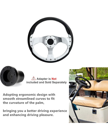 Volante de Carrito de Golf Kowosyos Universal 12.5" Blanco