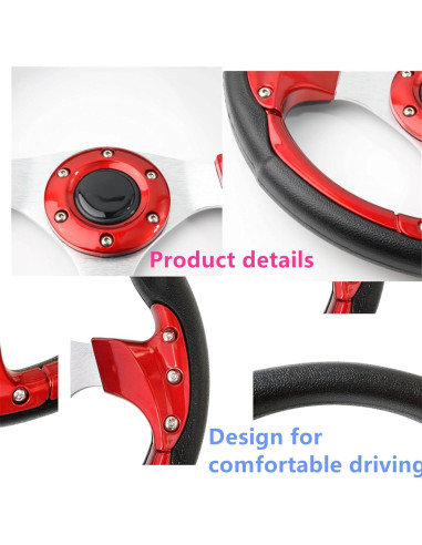 Volante de Carrito de Golf Kowosyos Universal 12.5" Blanco