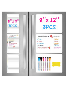 Paquete de 6 Tableros Magnéticos Borrables NUITPY 20x30cm y 13x20cm