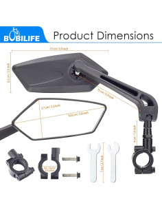 Espejo Retrovisor de Manillar Bobilife BM040 - Ajustable HD 2