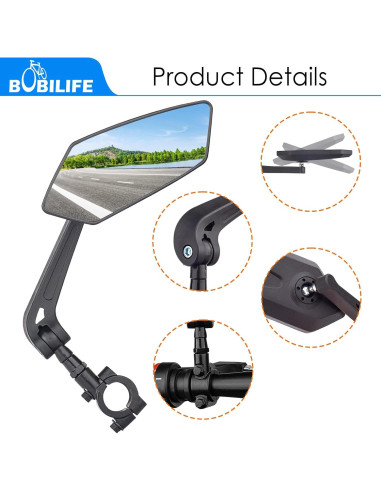 Espejo Retrovisor de Manillar Bobilife BM040 - Ajustable HD