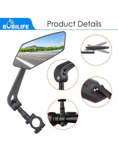 Espejo Retrovisor de Manillar Bobilife BM040 - Ajustable HD