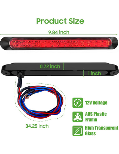 Luces Traseras Universales 10L0L Y68-H para Carritos de Golf 12V