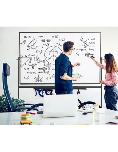 Pizarra Blanca Móvil Grande FORTUNO 182x122 cm Doble Cara