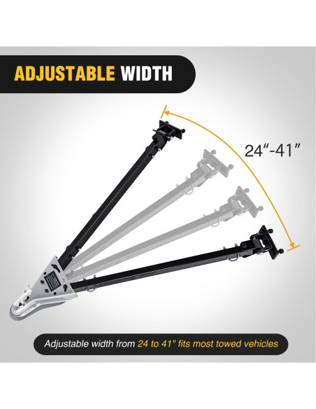 Barra de remolque Nilight 93141A 2495 kg universal con cadenas