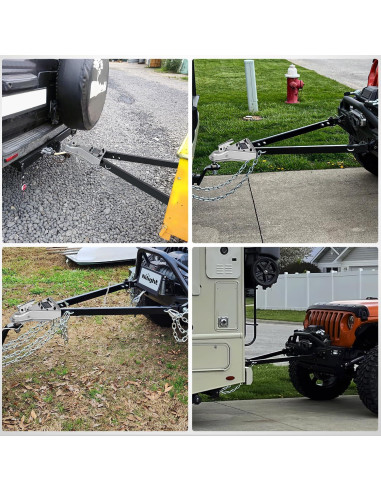 Barra de remolque Nilight 93141A 2495 kg universal con cadenas