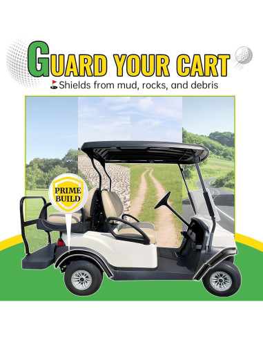 Guardabarros Negro CYOOYC para Carrito Golf Club Car Tempo 2017-2025