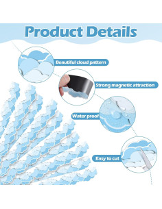 24 Bordes Magnéticos Nublados Mooliwe 30 cm x 3 cm Decoración 2