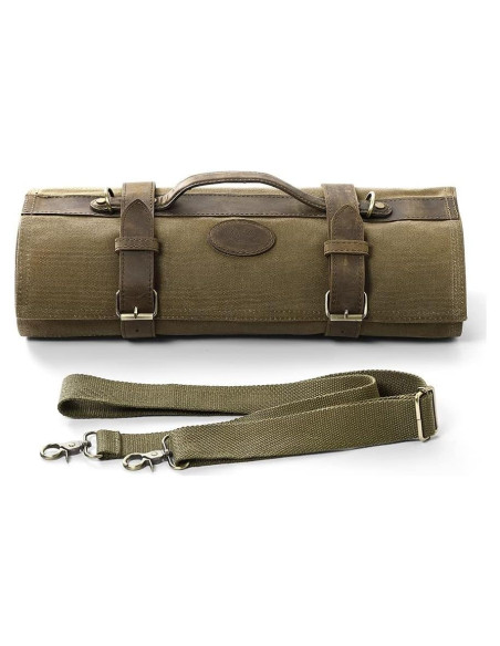 Bolsa de Cuchillos de Chef HEZHEN Lona Aceitada 12 Compartimentos