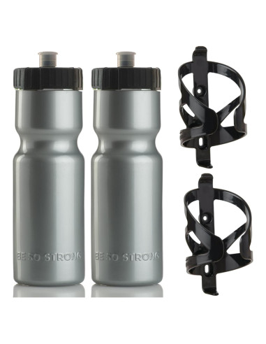 Combo Soporte y Botellas de Agua 50 Strong 1.27L Ciclismo