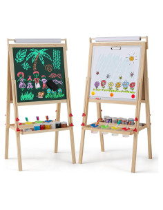 Caballete Infantil 3 en 1 Costzon con Pizarra y Almacenamiento
