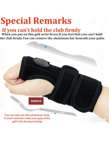 Férula de Muñeca para Golfista Diestro WIGERLON - Entrenador de Swing