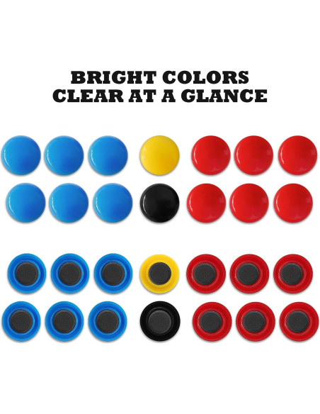 Imanes de Fútbol LEAP 27 Piezas para Pizarra Magnética