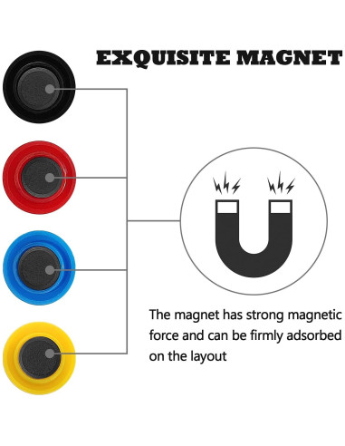 Imanes de Fútbol LEAP 27 Piezas para Pizarra Magnética
