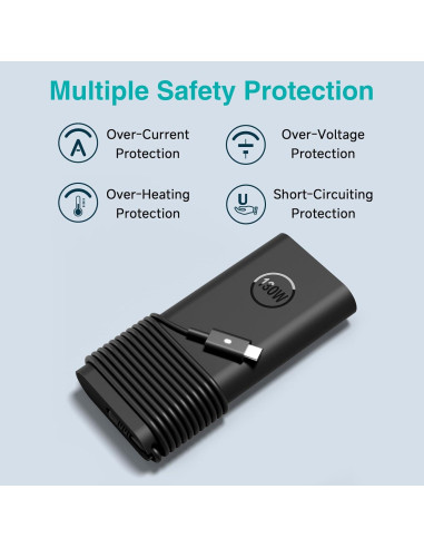 Cargador USB C 130W para Dell XPS 15 2-en-1 y Precision