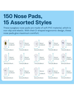 Kit 150 Almohadillas para Gafas MMOBIEL Silicona Transparente 2