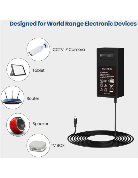 Adaptador AC 12V PowerHOOD para Venturer Europa 11 11LT